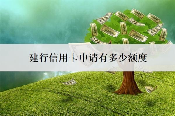 建行信用卡申请有多少额度