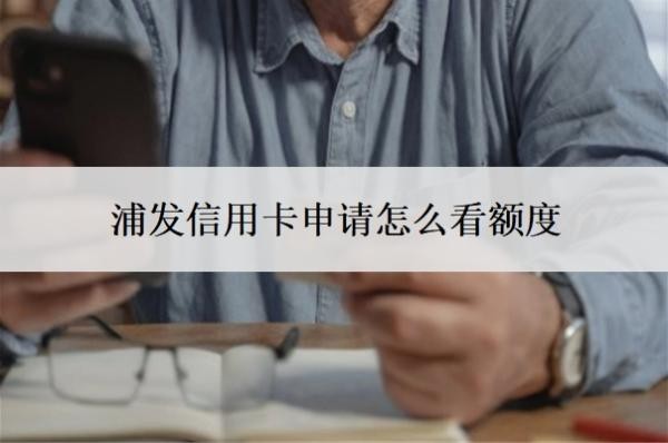 浦发信用卡申请怎么看额度