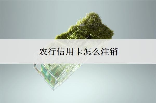 农行信用卡怎么注销