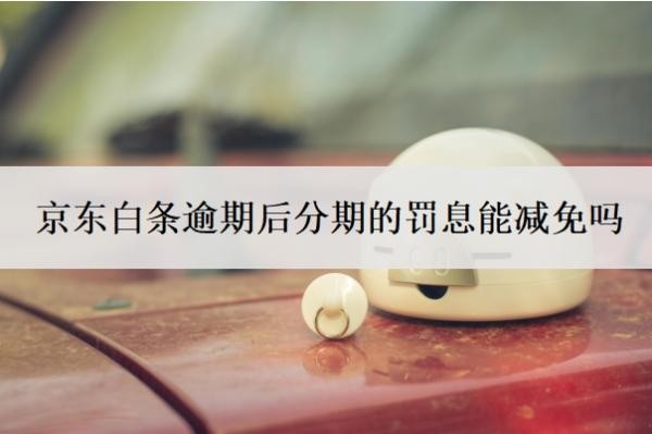 京东白条逾期后分期的罚息能减免吗