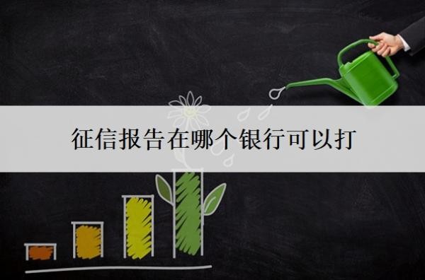 征信报告在哪个银行可以打