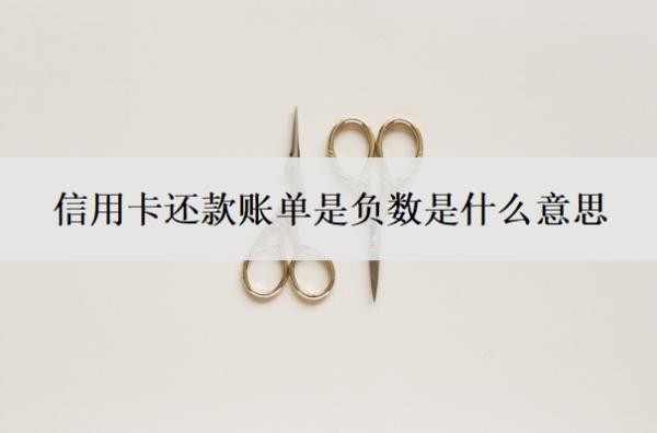 信用卡还款账单是负数是什么意思