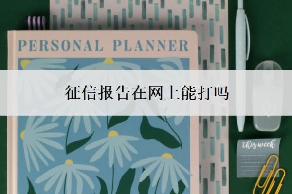 征信报告在网上能打吗