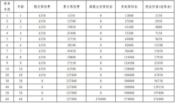 平安守护百分百(2026)两全保险