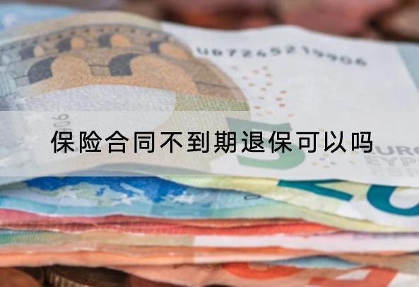保险合同不到期退保可以吗