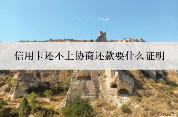 信用卡还不上协商还款要什么证明