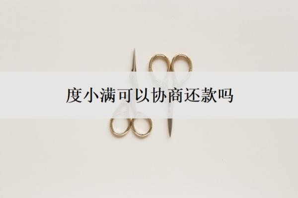 度小满可以协商还款吗