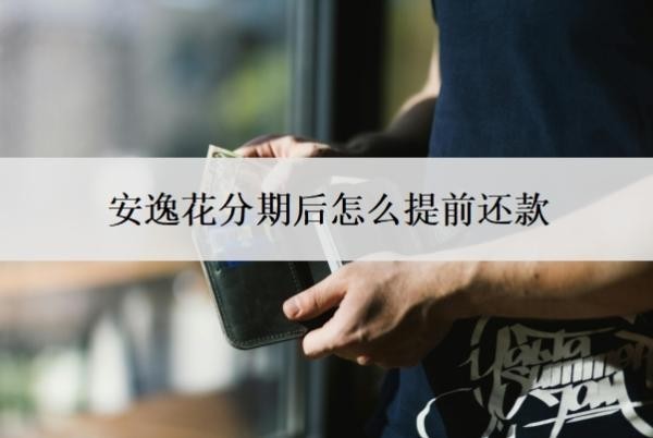 安逸花分期后怎么提前还款