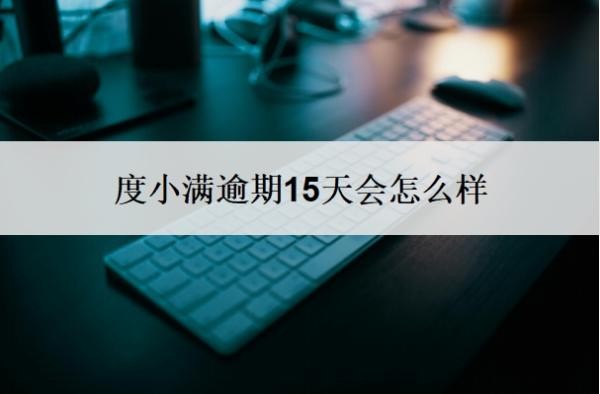 度小满逾期15天会怎么样