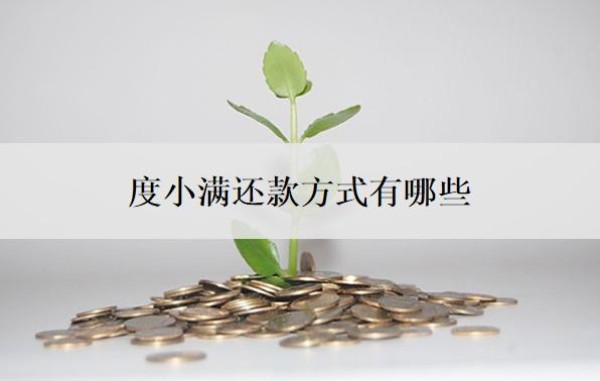 度小满还款方式有哪些？能提前全部还款吗？