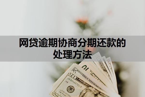 网贷逾期协商分期还款的处理方法