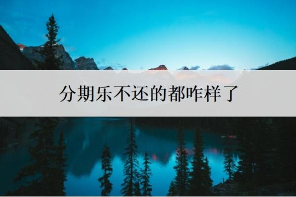 分期乐不还的都咋样了